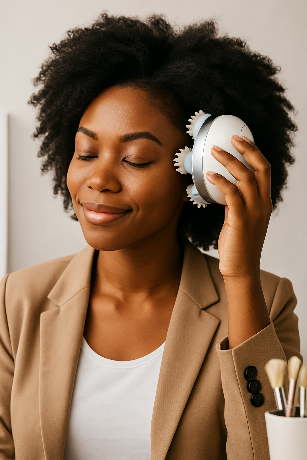 VEVOR Electric Scalp Massager — Heat Therapy, Rechargeable and Waterproof